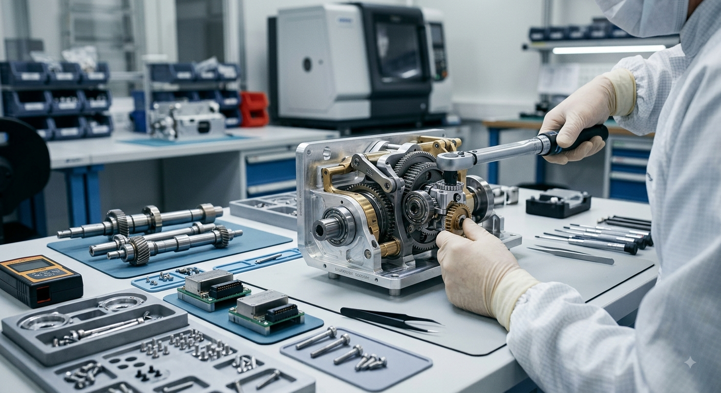 Industrial machine and mechanical component assembly